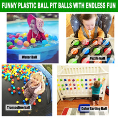  LANGXUN ball pit with bright, decorative balls in a play tent.