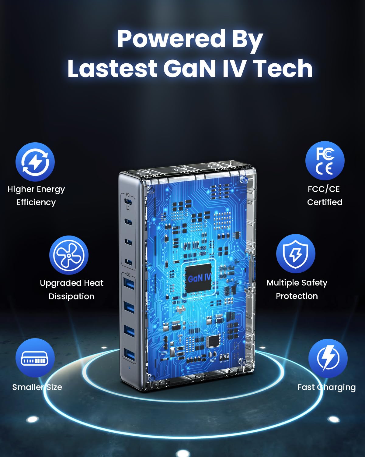 LanLuk desk setup with Ganiv charger reduces cable clutter