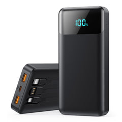 LanLuk 40800mAh power bank with built-in cables for on-the-go charging.