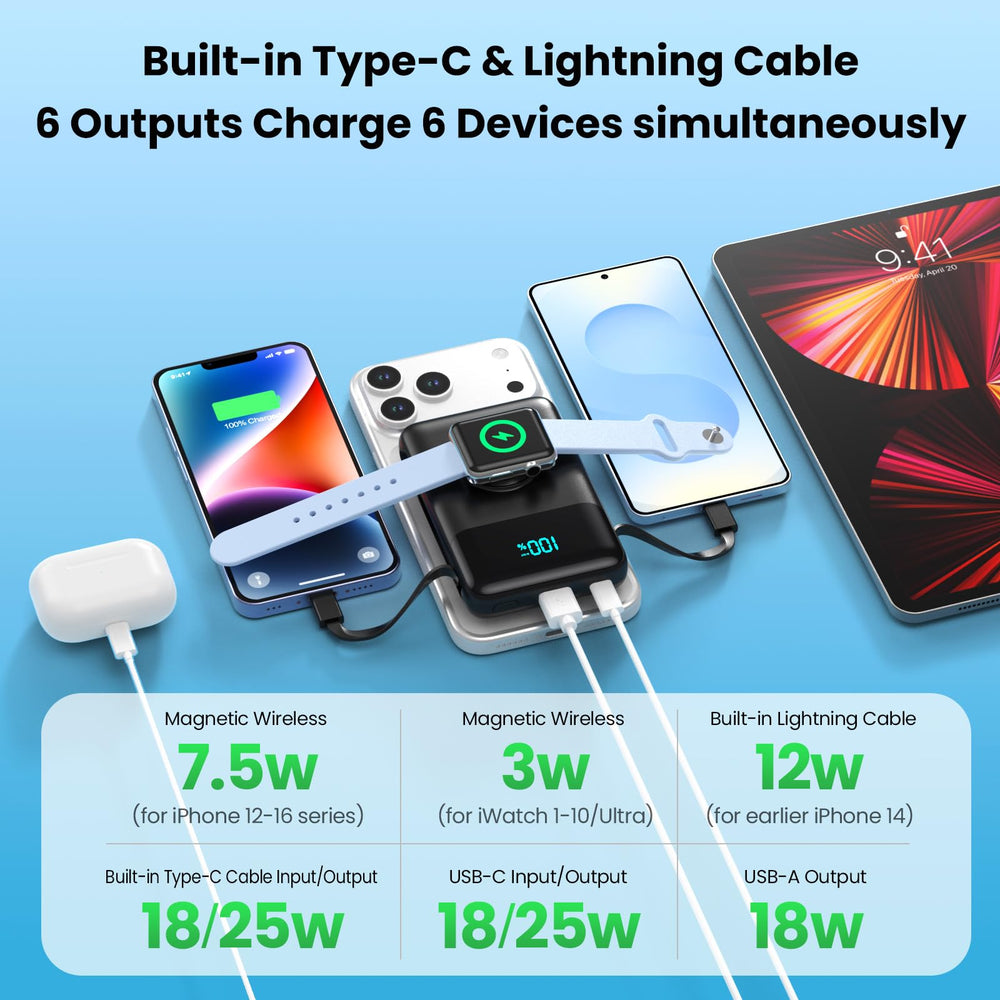LanLuk magnetic charger supports Apple Watch charging with secure magnetic hold.