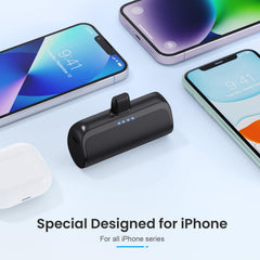 LanLuk mini charger pocket-size beside lipstick, easy to carry everywhere