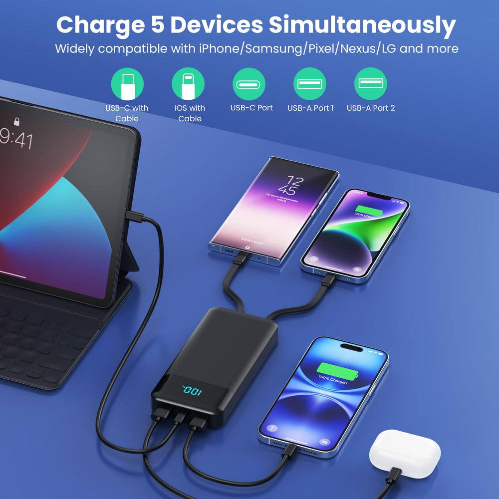 LanLuk shown charging multiple devices simultaneously.