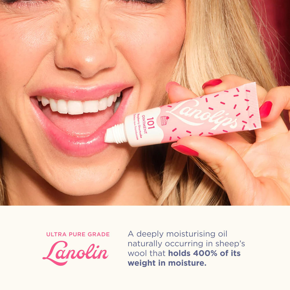 Lanolips 101 Ointment applied to lips for instant moisture