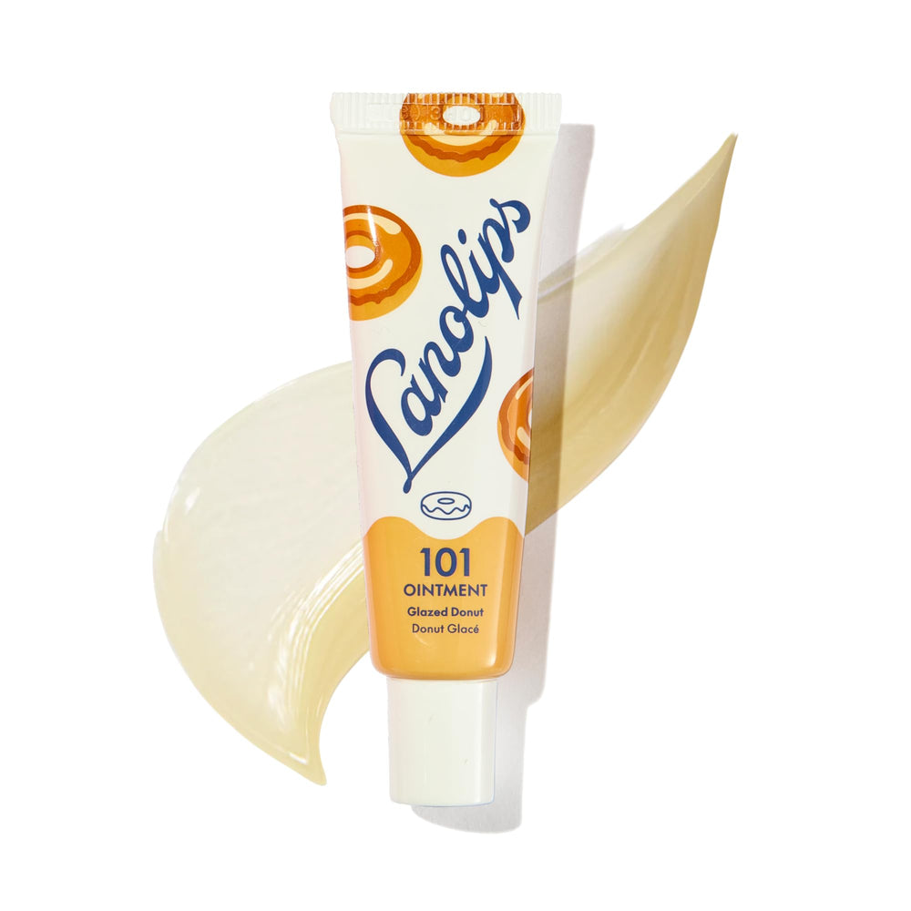 Lanolips Glazed Donut 101 Ointment tube for silky lips and dry skin.