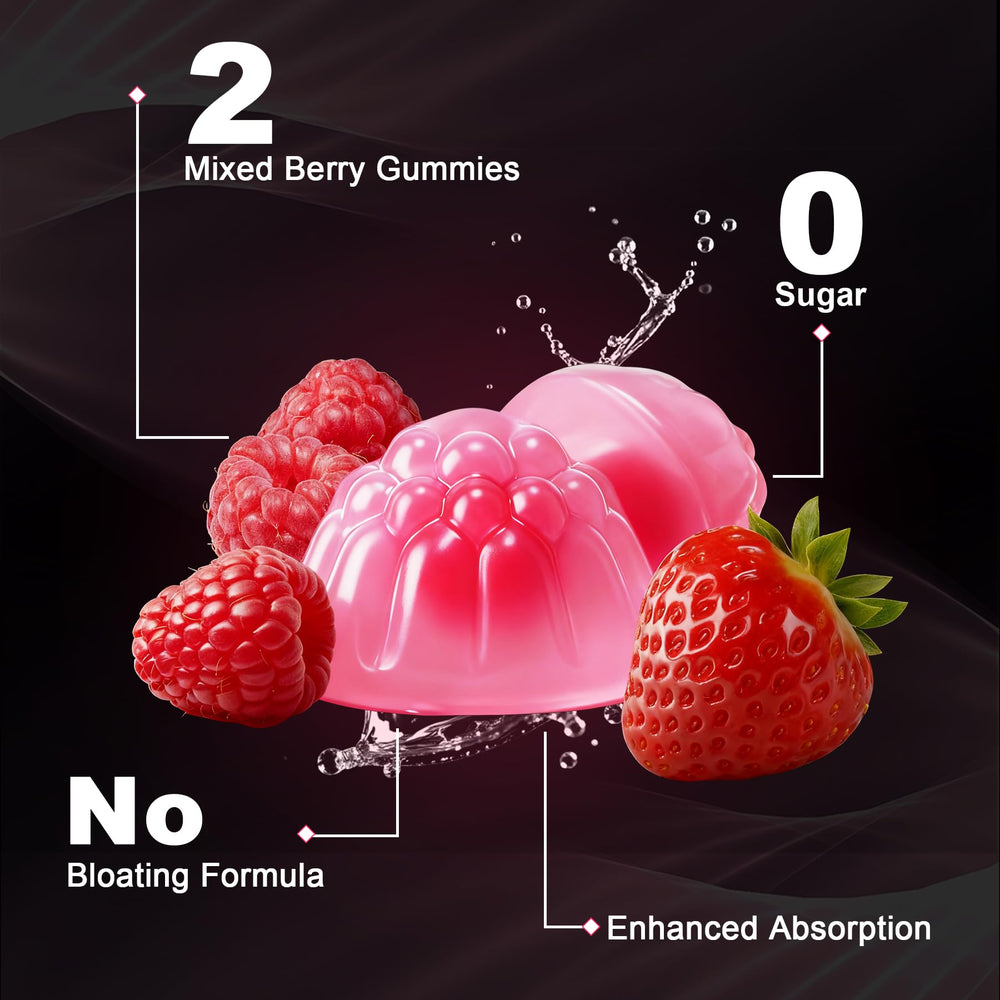 LanranBee strawberry flavor gummies closeup emphasizes tasty, sugar-free preworkout option