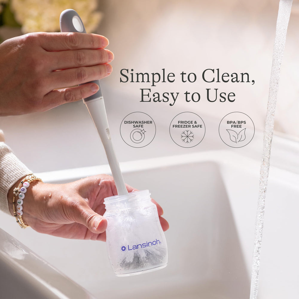 Lansinoh BPA-free plastic bottle illustrates safe everyday feeding.