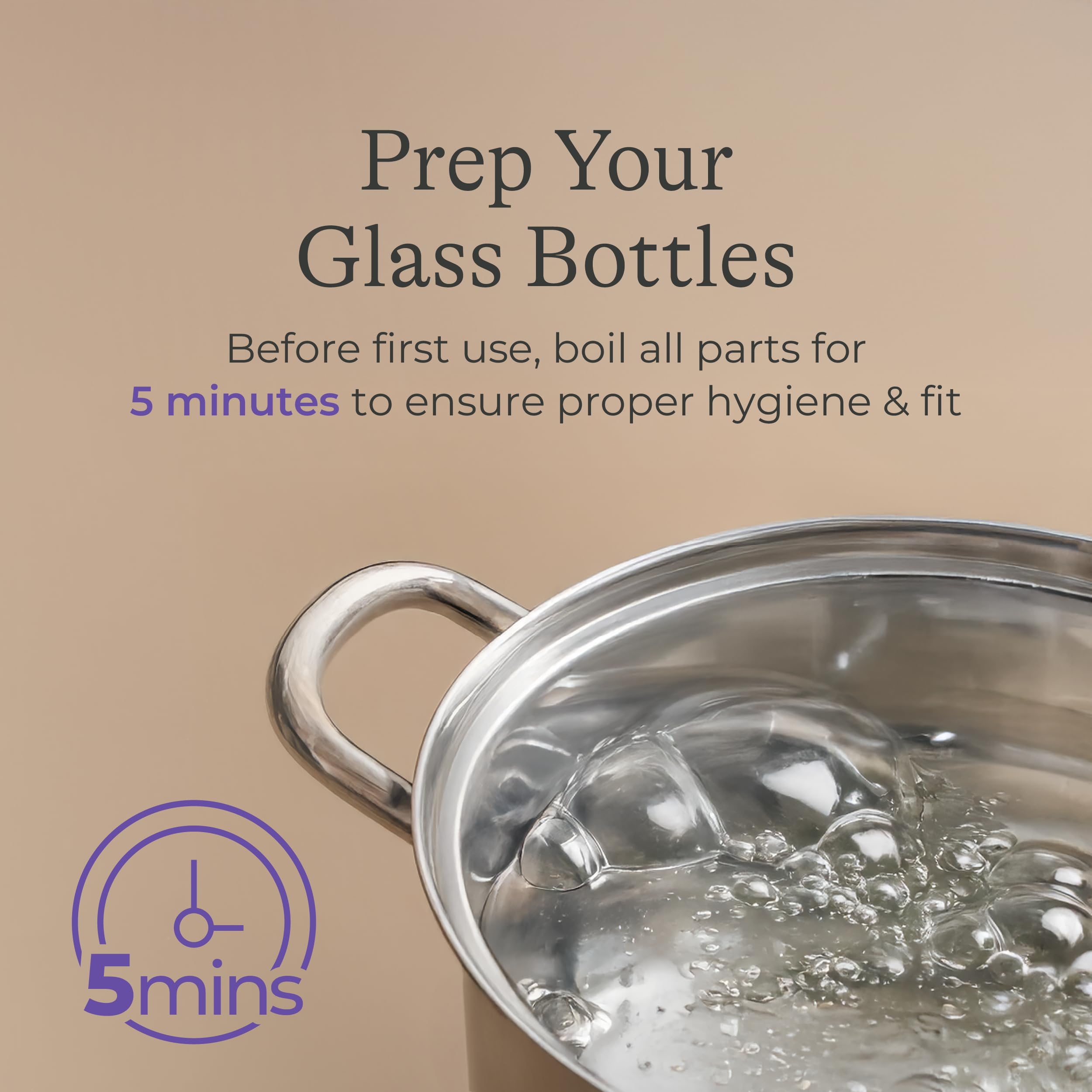 Lansinoh bottle with measurement marks for accurate portions.