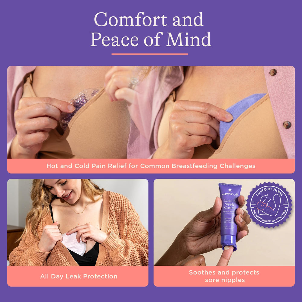 Lansinoh lanolin nipple cream tube for soothing, protective care.