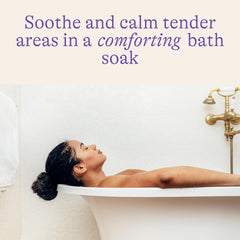 Lansinoh Sitz Bath Salts ingredients blend with lavender and aloe for calming baths.