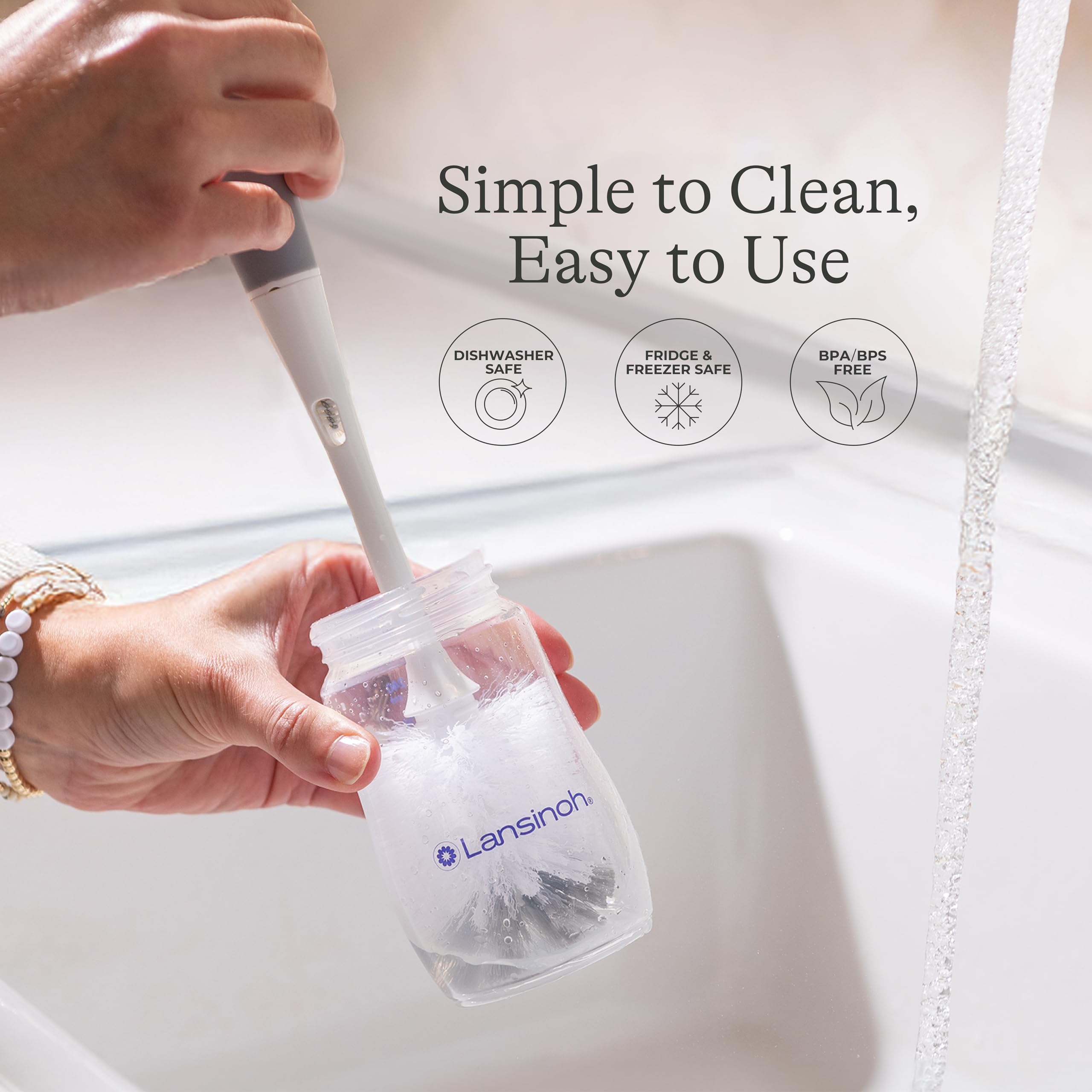 Lansinoh three-pack bottle set for busy families