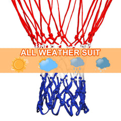 LAO XUE basketball net in rain demonstrates weatherproof performance for outdoor play.