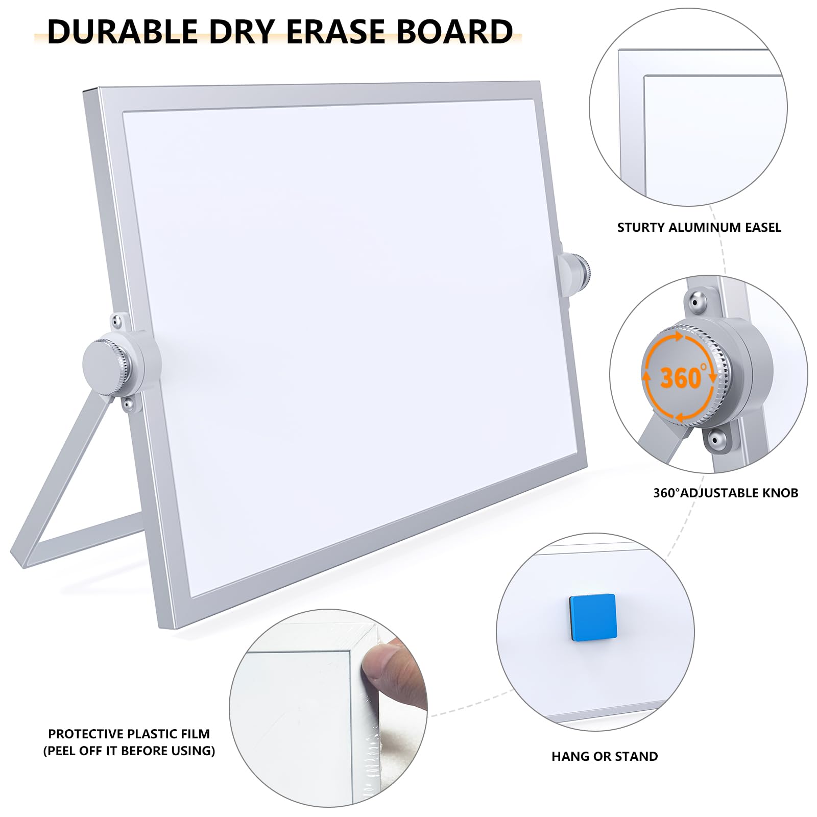 Laokiiy dry erase surface close-up shows smooth coating for easy writing and erasing