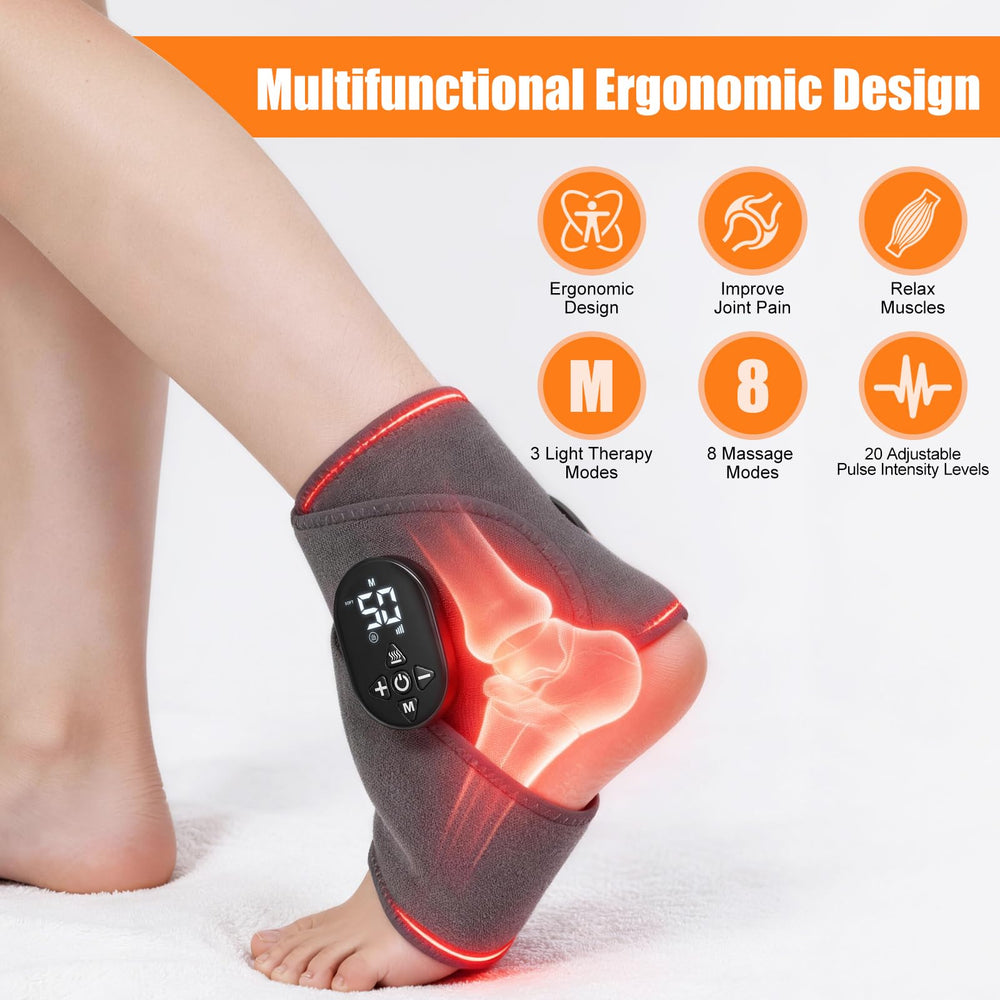 Laokiiy Foot Renew Massager demonstrating red light therapy for feet
