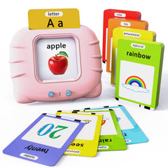 Lapare Audible Educational Toy reader with flash cards demonstrating words pronunciation and engagement