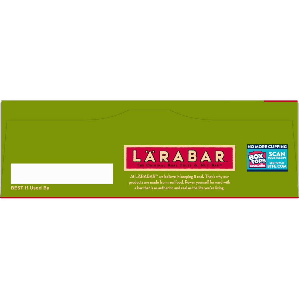 Larabar Apple Pie nutrition card highlights fiber benefits.