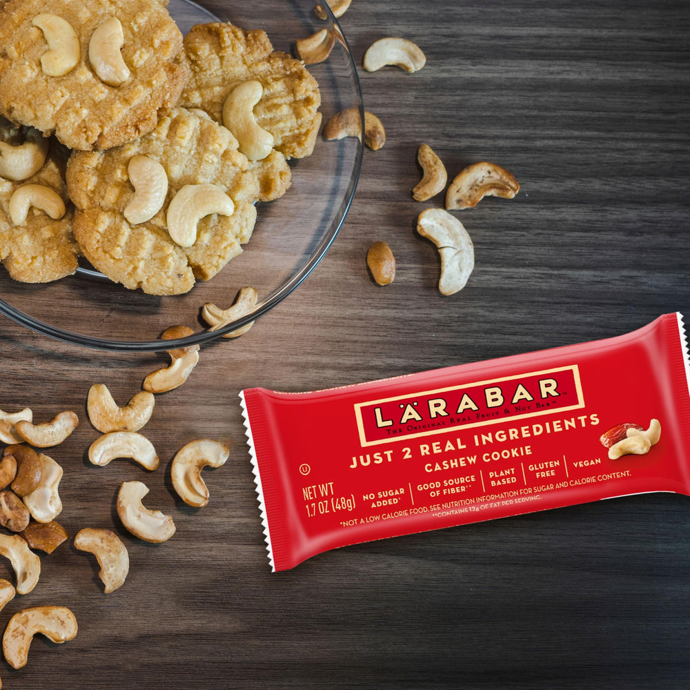 Larabar Cashew Cookie bar on-the-go snack for busy days