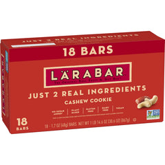 LÄRABAR Cashew Cookie bar wrapped for easy on-the-go snacking.