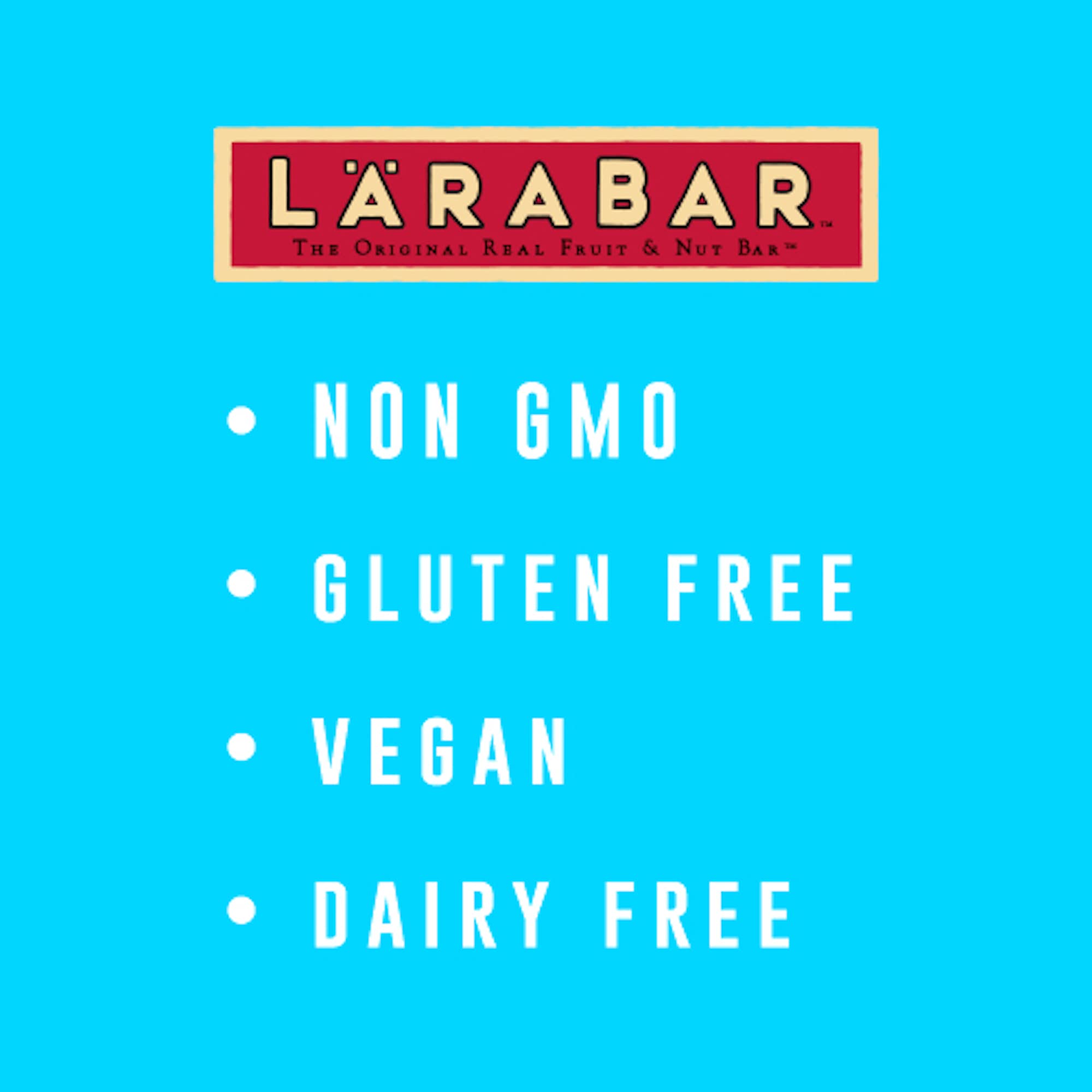 LÄRABAR Cashew Cookie bar highlighting real ingredients for daytime snacking.