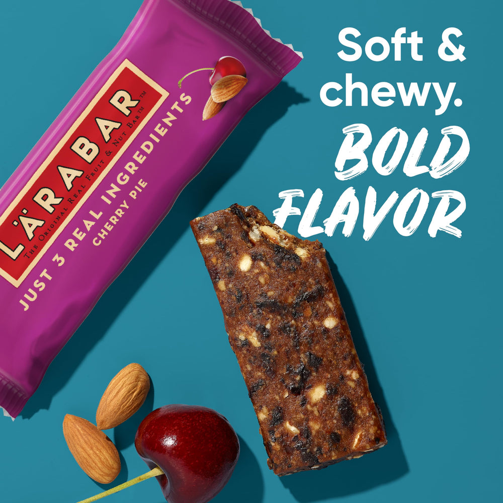 Grab-and-go ready LÄRABAR Cherry Pie bar for busy days.