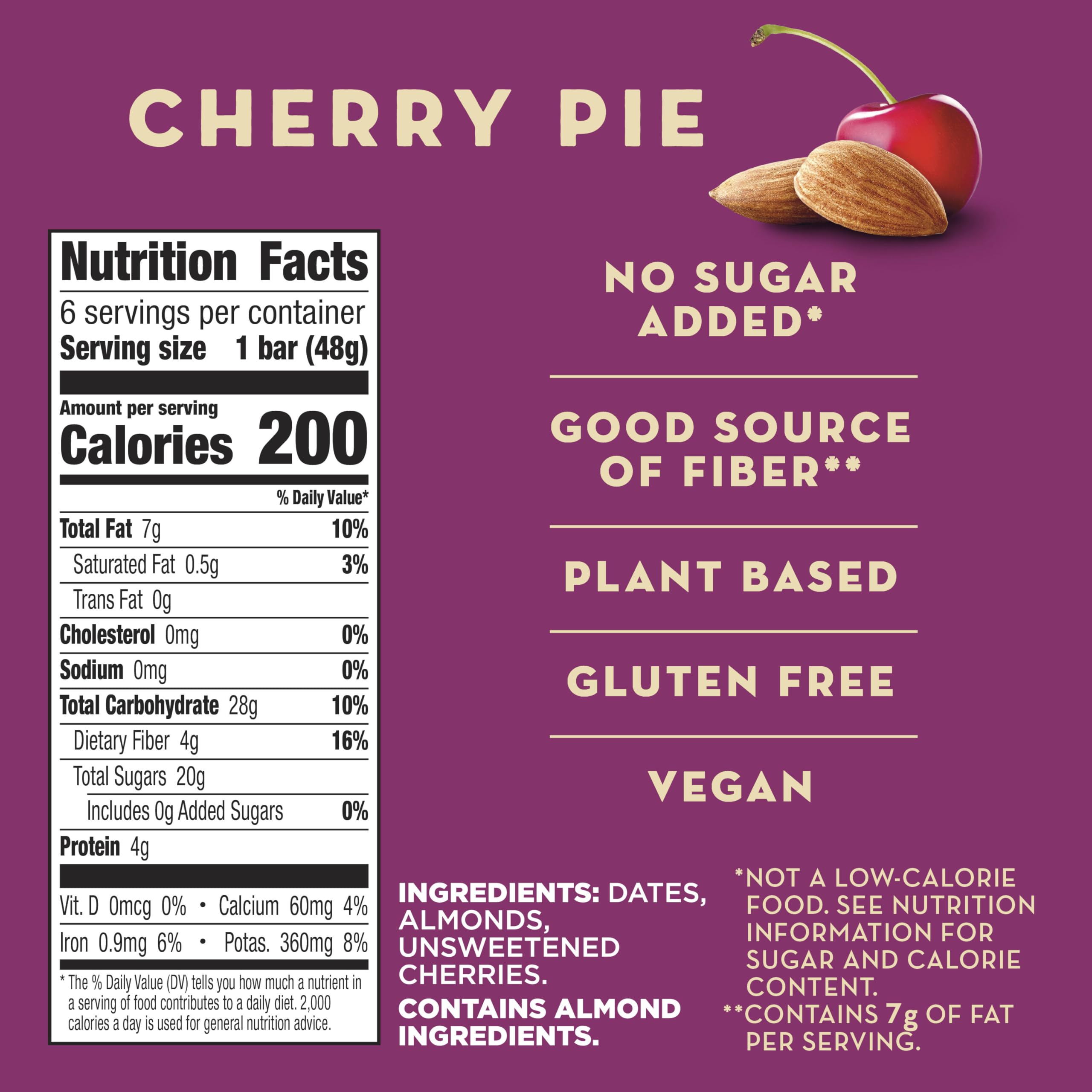 LÄRABAR Cherry Pie bar texture close-up for a chewy on-the-go snack.