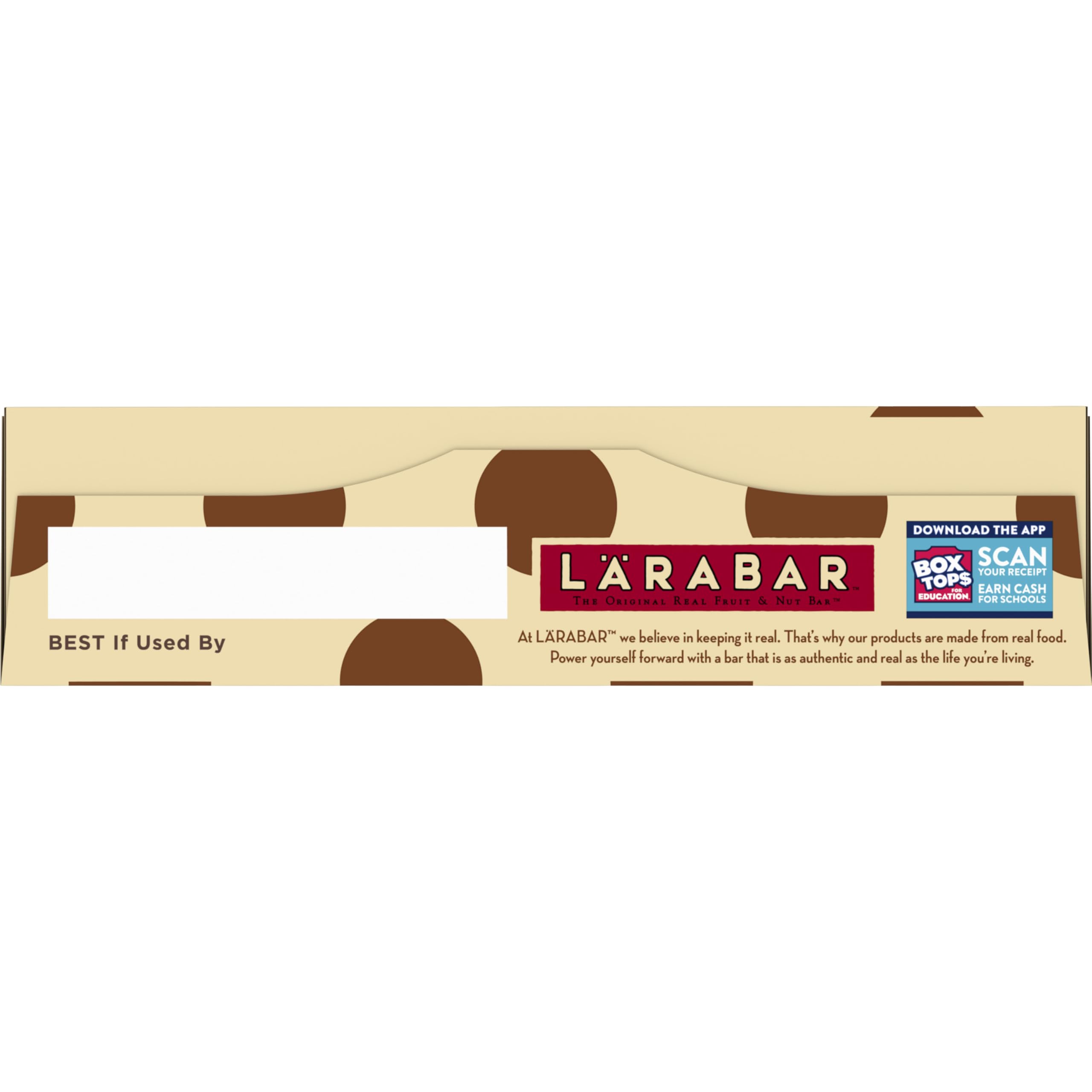 Outdoor scene: LÄRABAR Chocolate Chip Cookie Dough bar as post-workout snack.