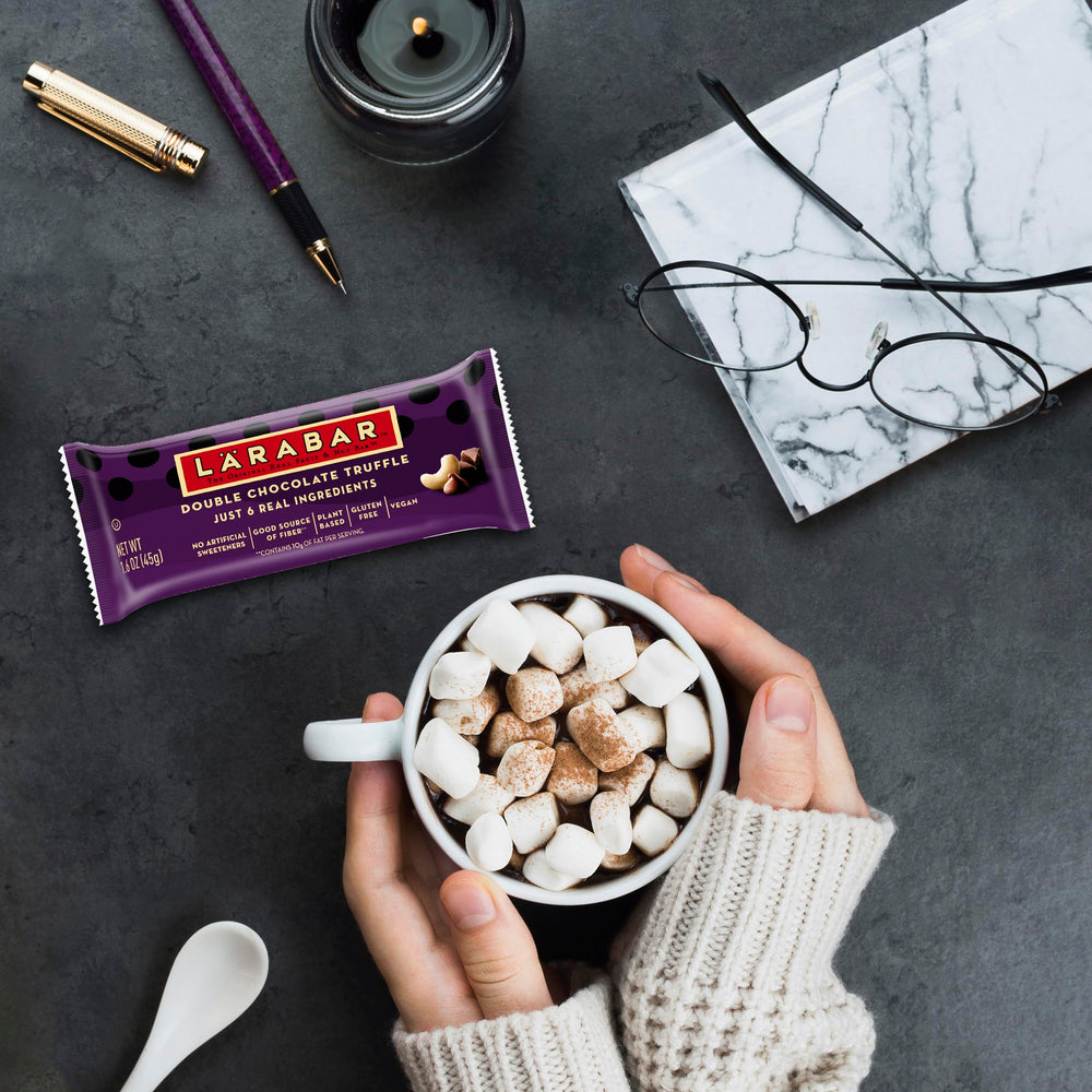 LÄRABAR Double Chocolate Truffle on-the-go snack for busy days.