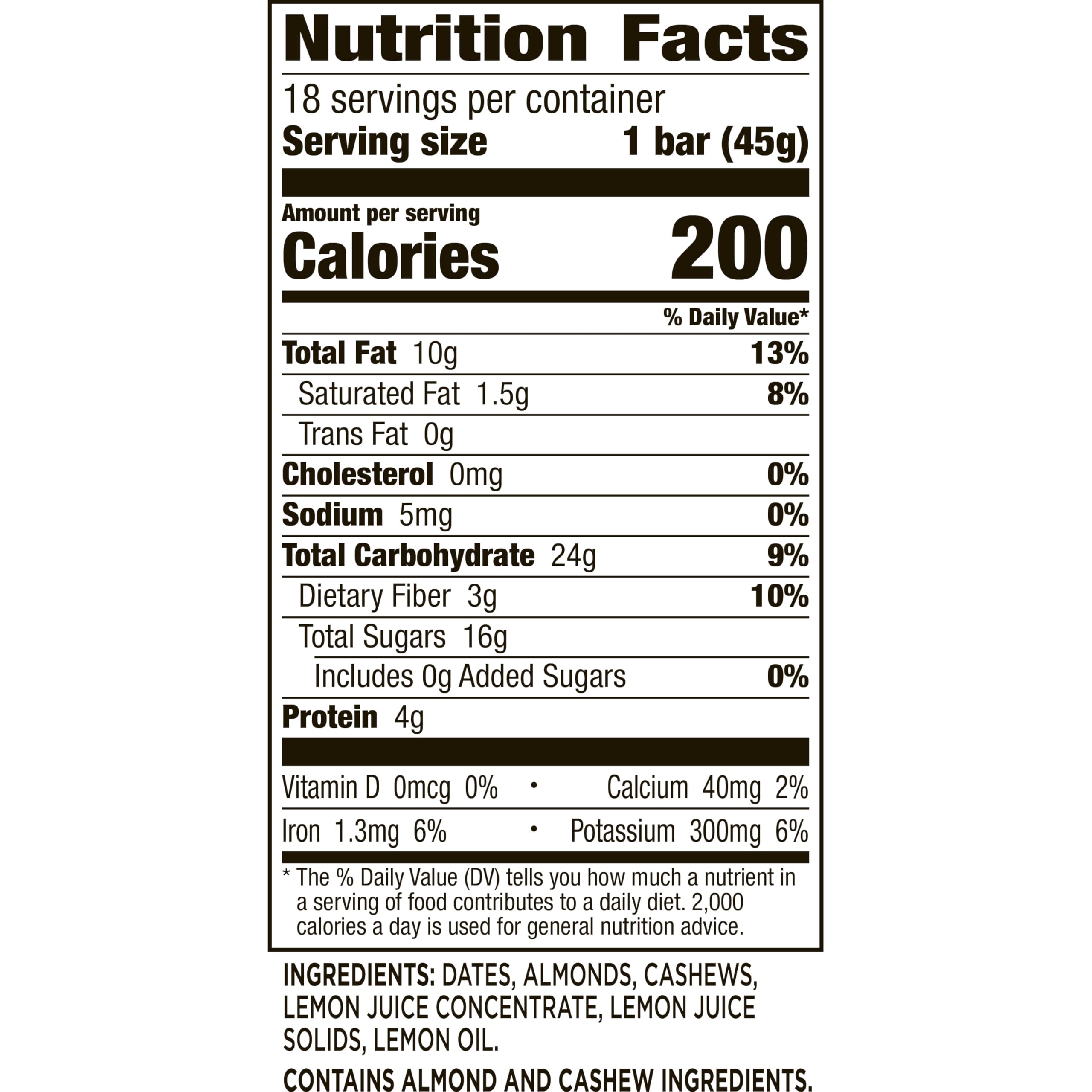 Larabar Lemon Bar chewy texture close-up highlighting real ingredients