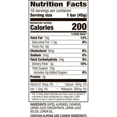 Larabar Lemon Bar chewy texture close-up highlighting real ingredients