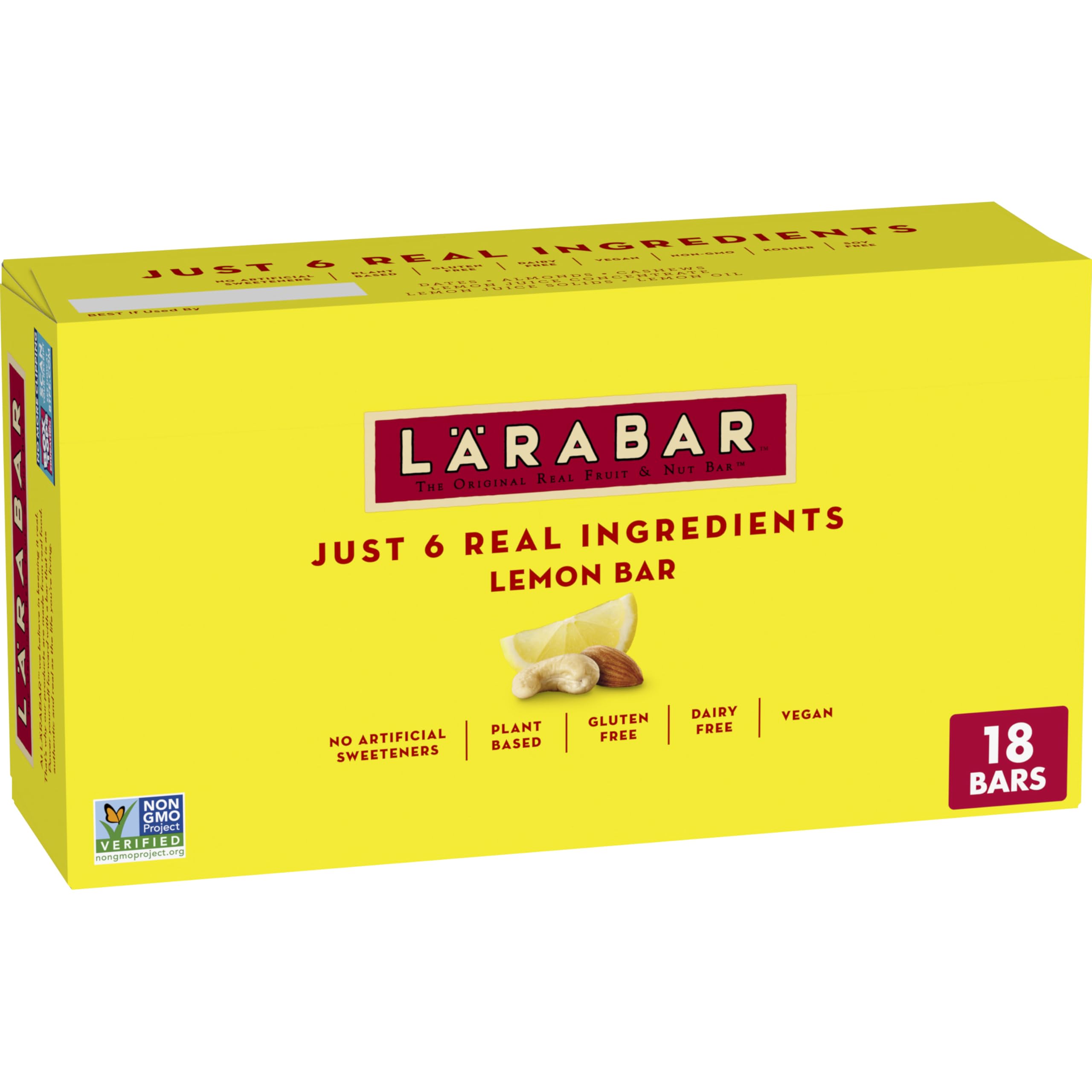 Larabar Lemon Bar packaging close-up for on-the-go snacking