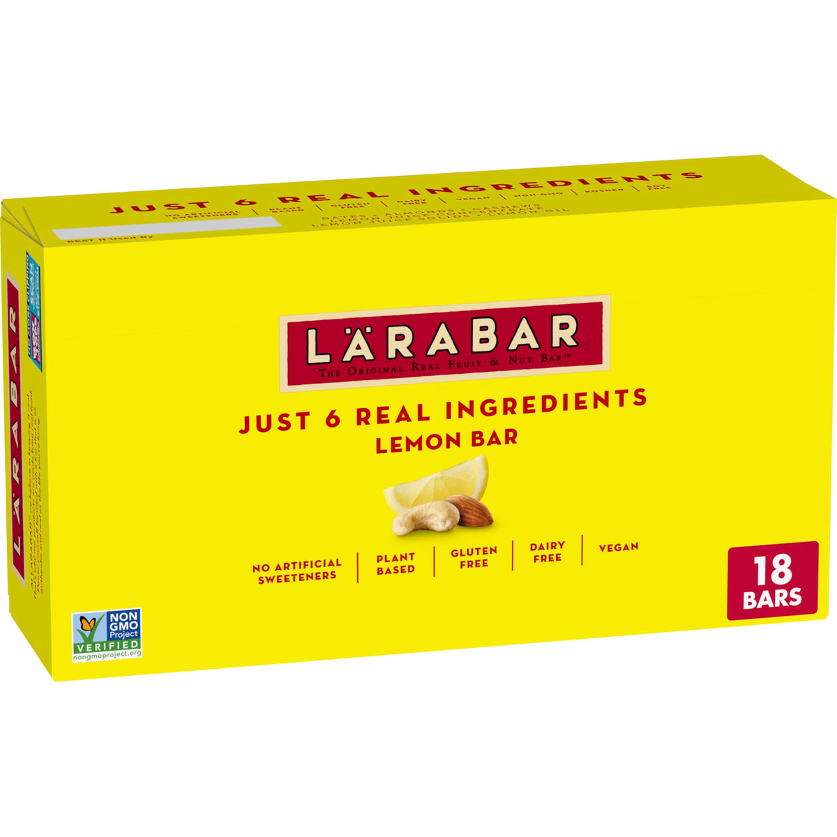 Larabar Lemon Bar packaging close-up for on-the-go snacking