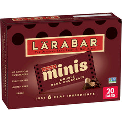 LÄRABAR Minis Double Dark Chocolate box, gluten-free and vegan.