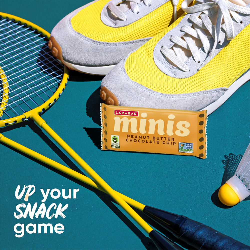 Larabar Minis mini-bars stacked neatly, perfect for quick snacking anytime.
