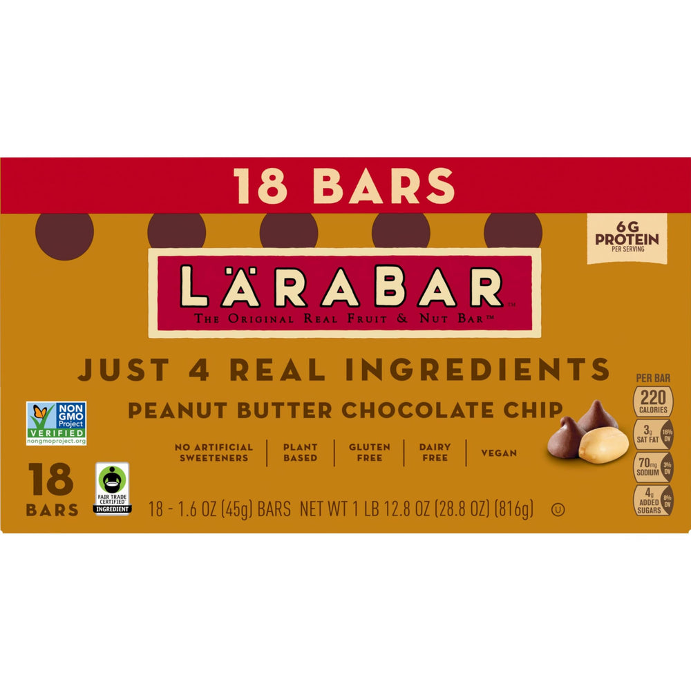 LÄRABAR bar bite shows chewy texture and chocolate in one bite