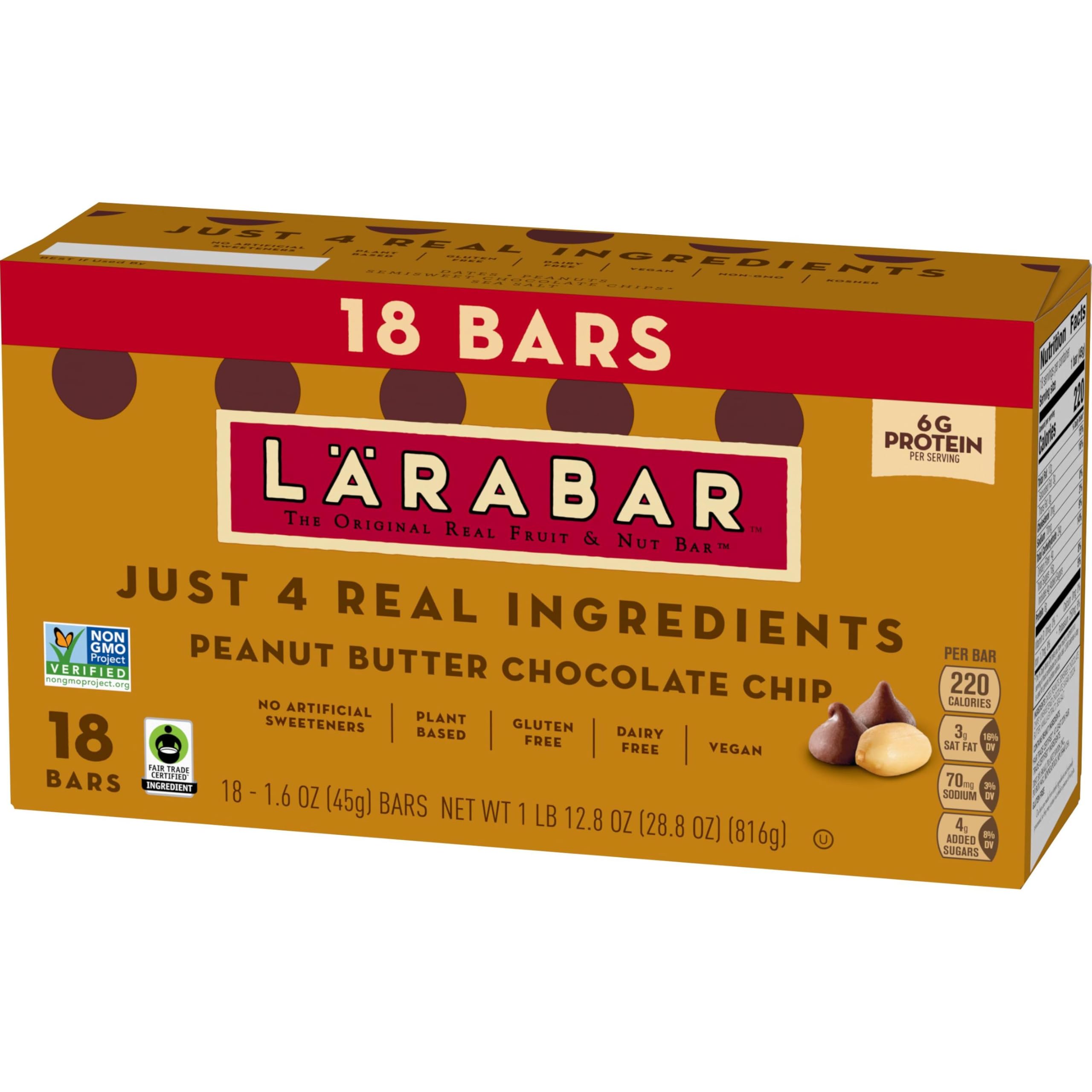 LÄRABAR snack in hand demonstrates portability for gym bags and commutes