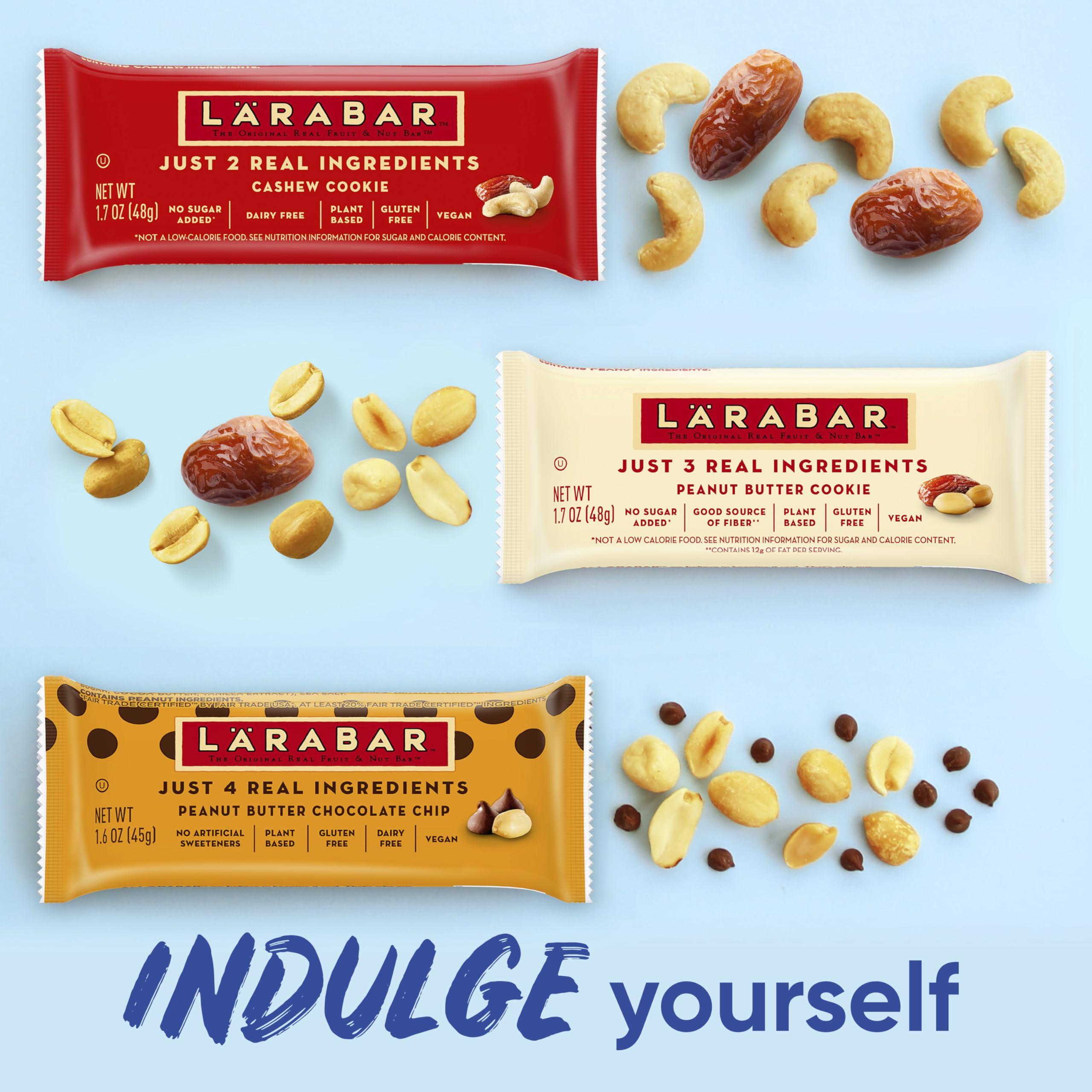 LÄRABAR variety pack opened, ready to eat snacks.