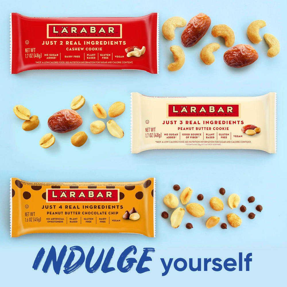 LÄRABAR variety pack opened, ready to eat snacks.