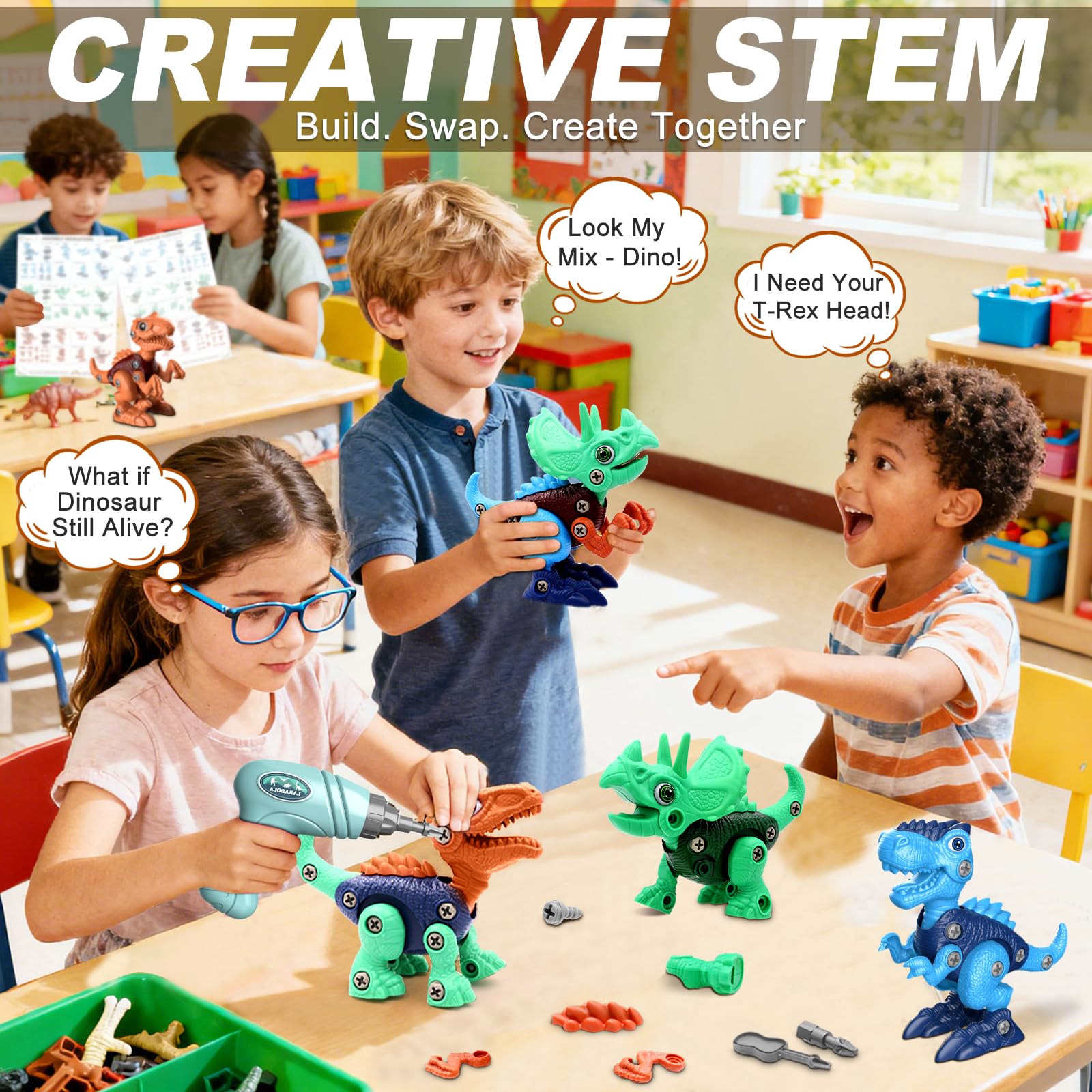 Laradola hands-on build strengthens fine motor skills and concentration.