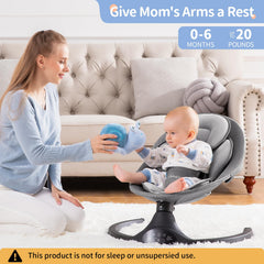 Larex baby swing with Bluetooth and built-in melodies for baby entertainment