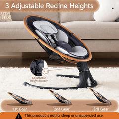 Larex Baby Swing Gray 5-point harness enhances safety during use