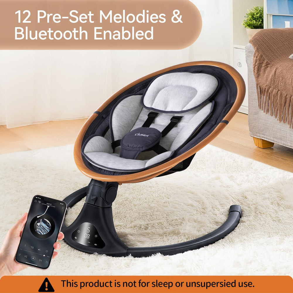 Larex Baby Swing Gray reversible plush pad for cozy warmth
