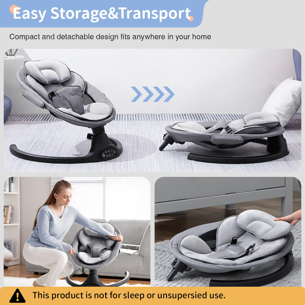 Larex baby swing plug-in power option for uninterrupted use