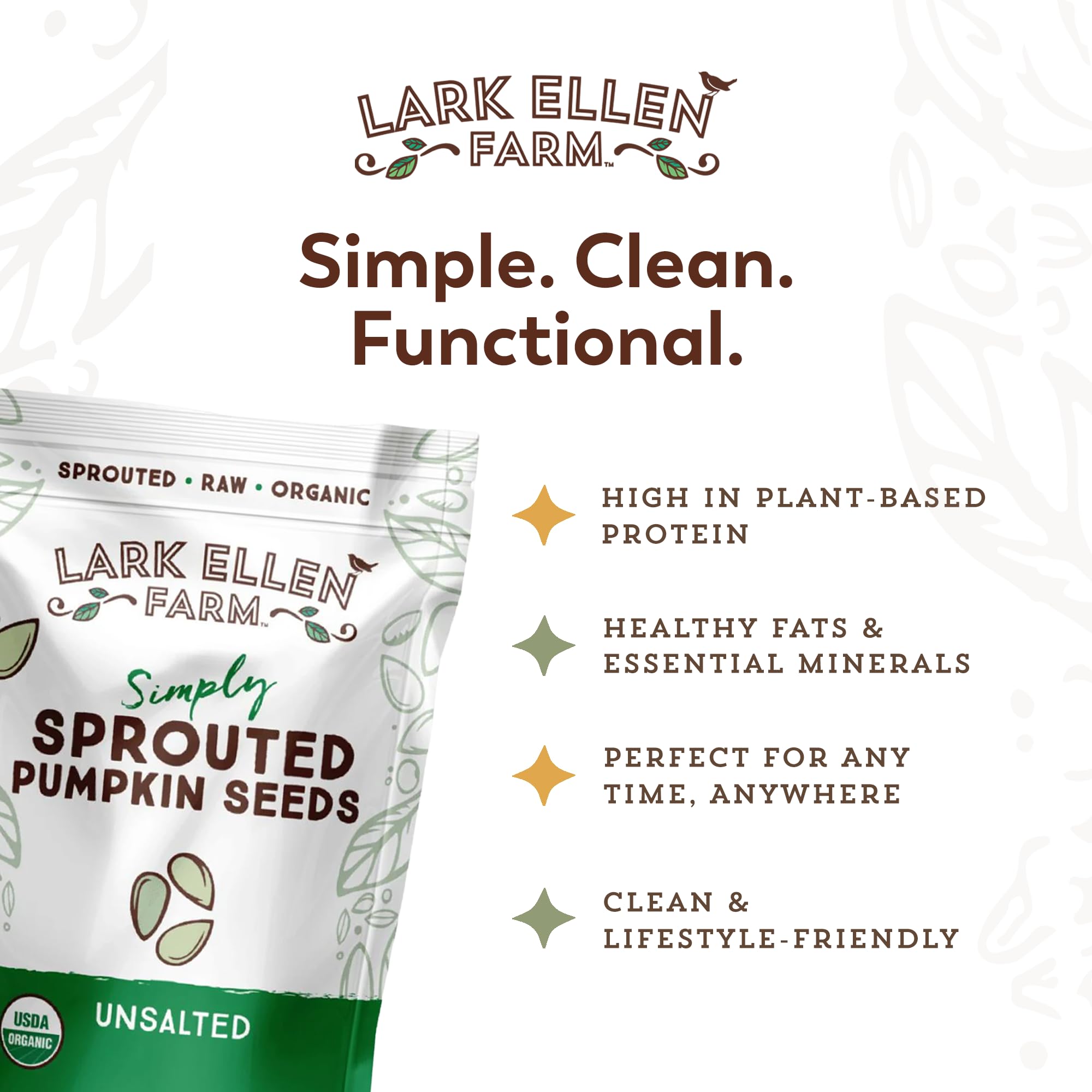 Lark Ellen Farm seeds tossed with salad and granola for a crunchy boost.