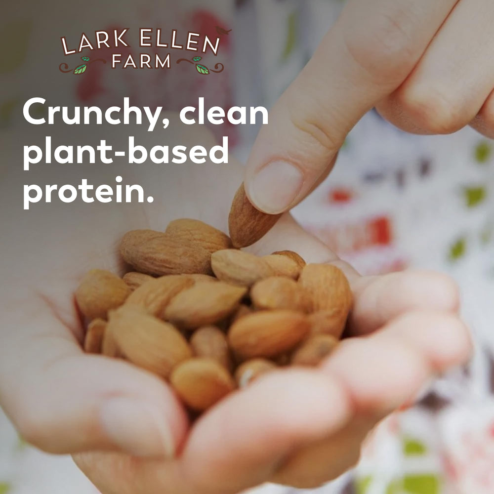 Lark Ellen Farm raw almond texture close-up emphasizing crisp bite
