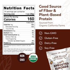 Lark Ellen Farm sprouted almonds close-up crunch for satisfying bites