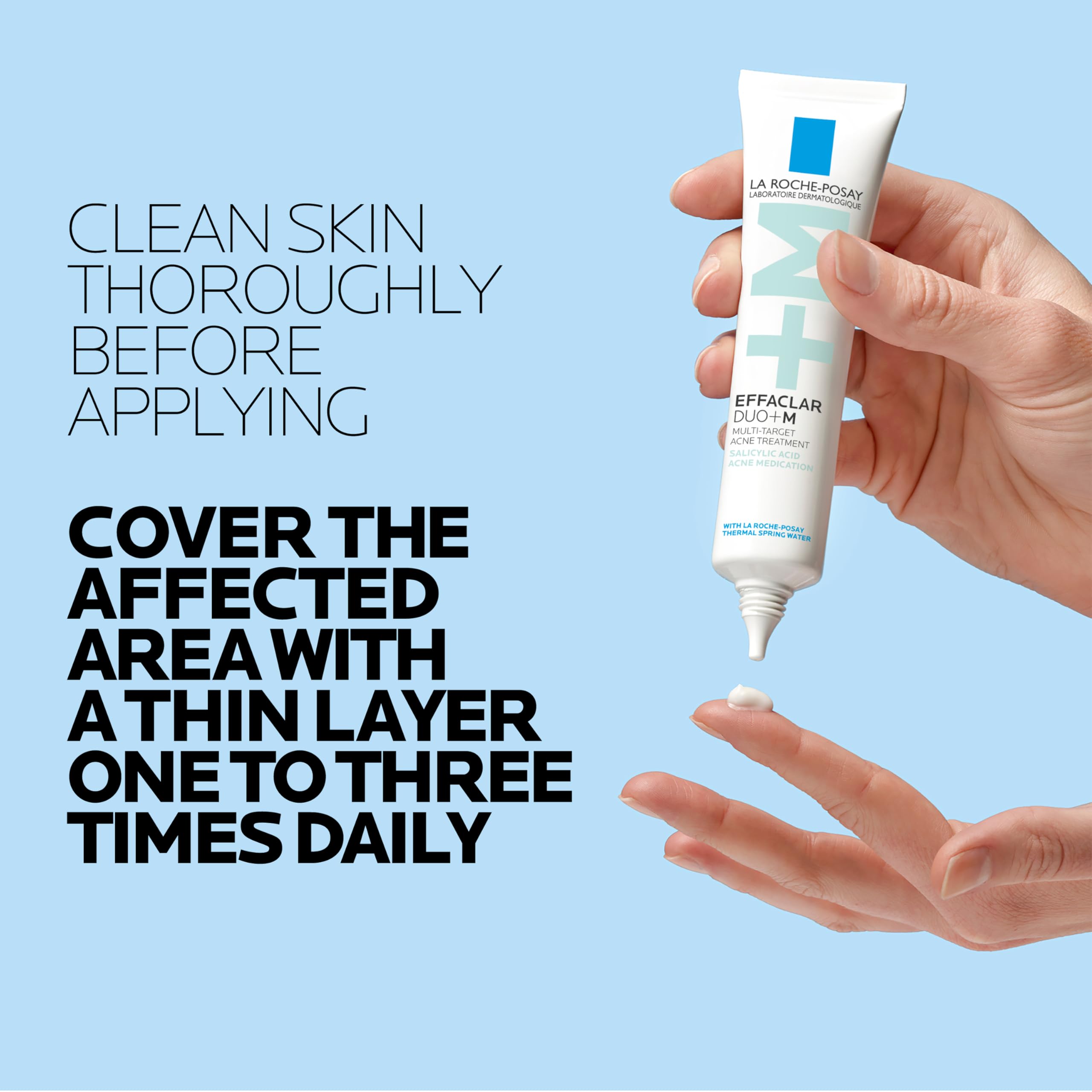 La Roche-Posay acne gel under makeup-friendly skin preparation.
