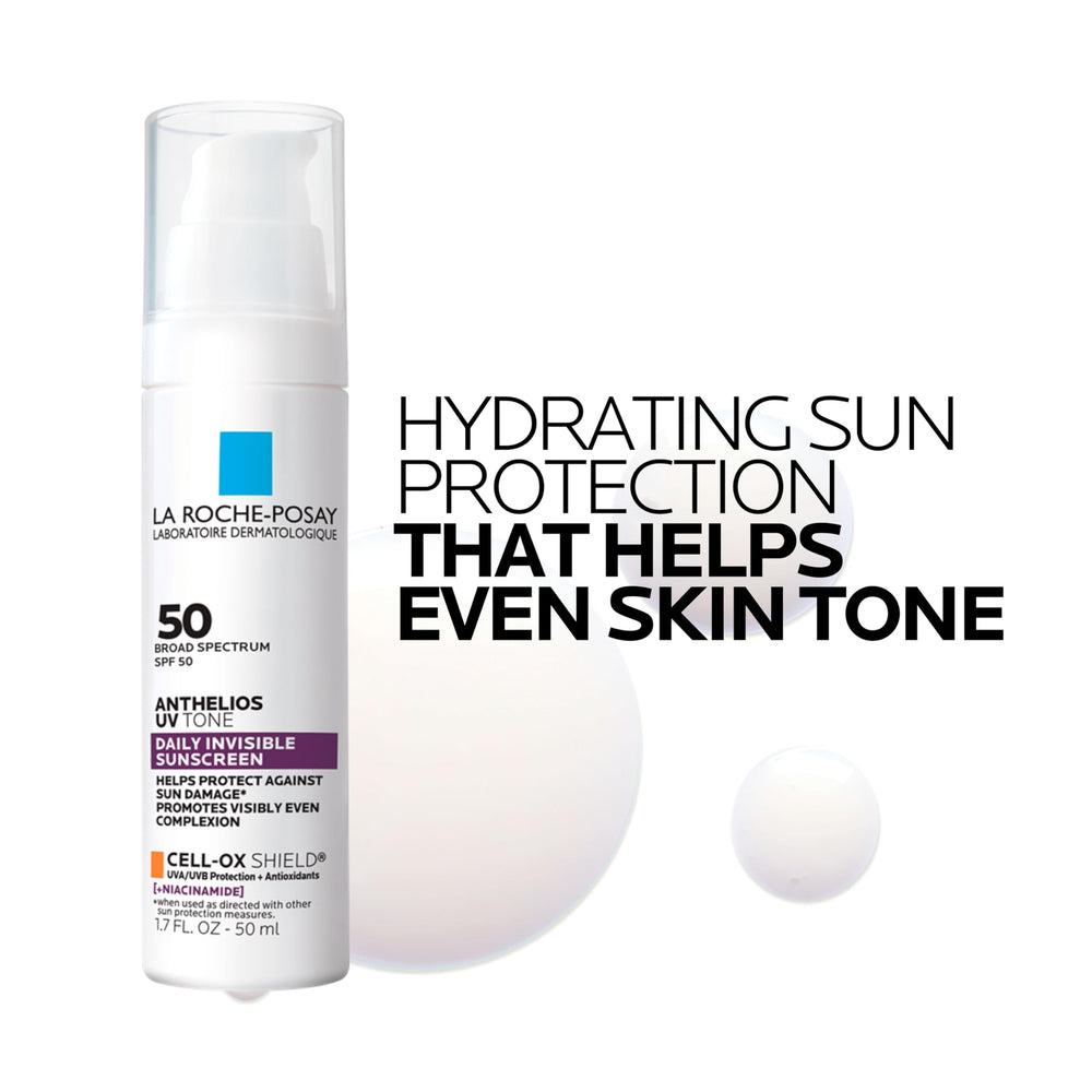 Close-up of translucent formula blending into skin tone.