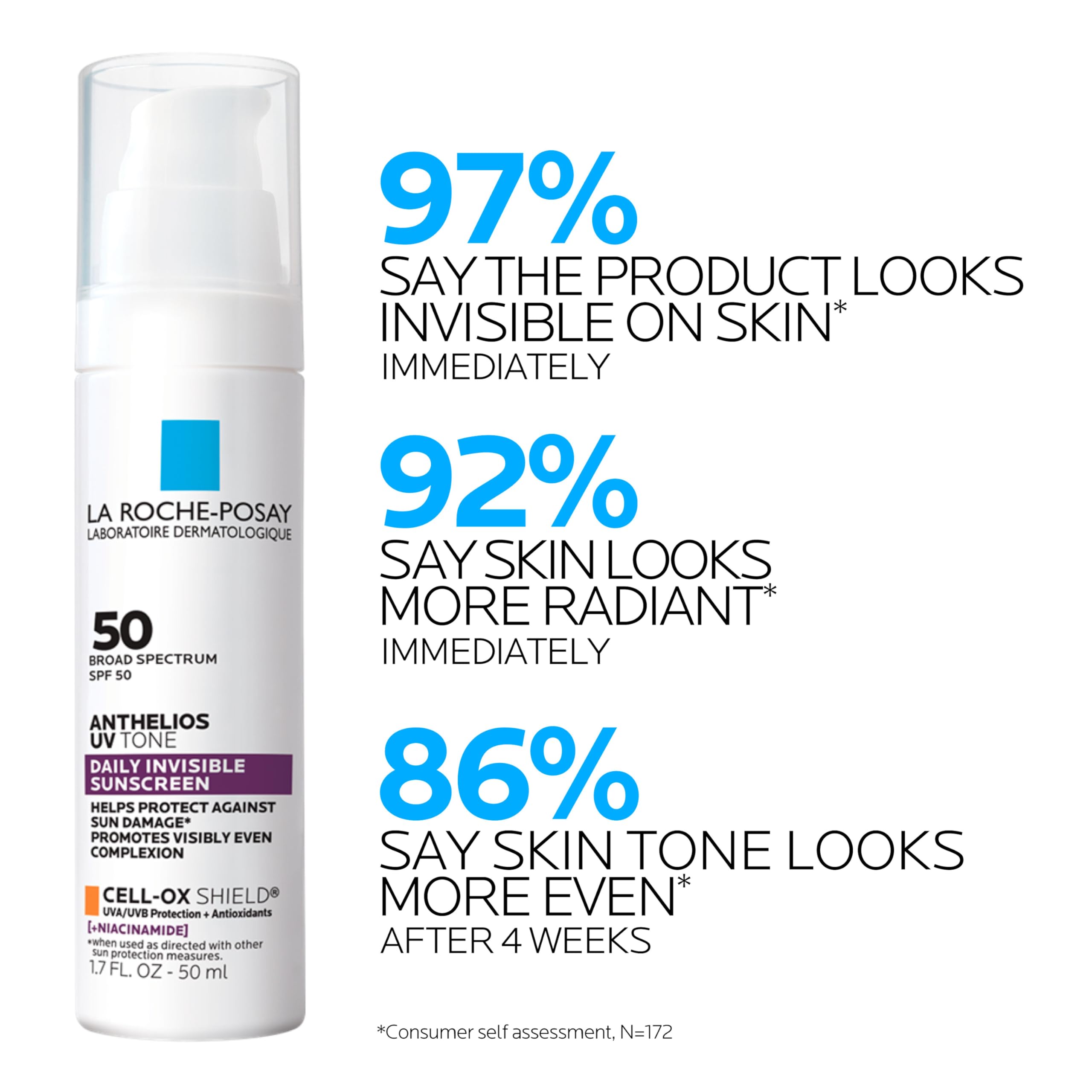 Product applied on the hand highlighting smooth, breathable feel.