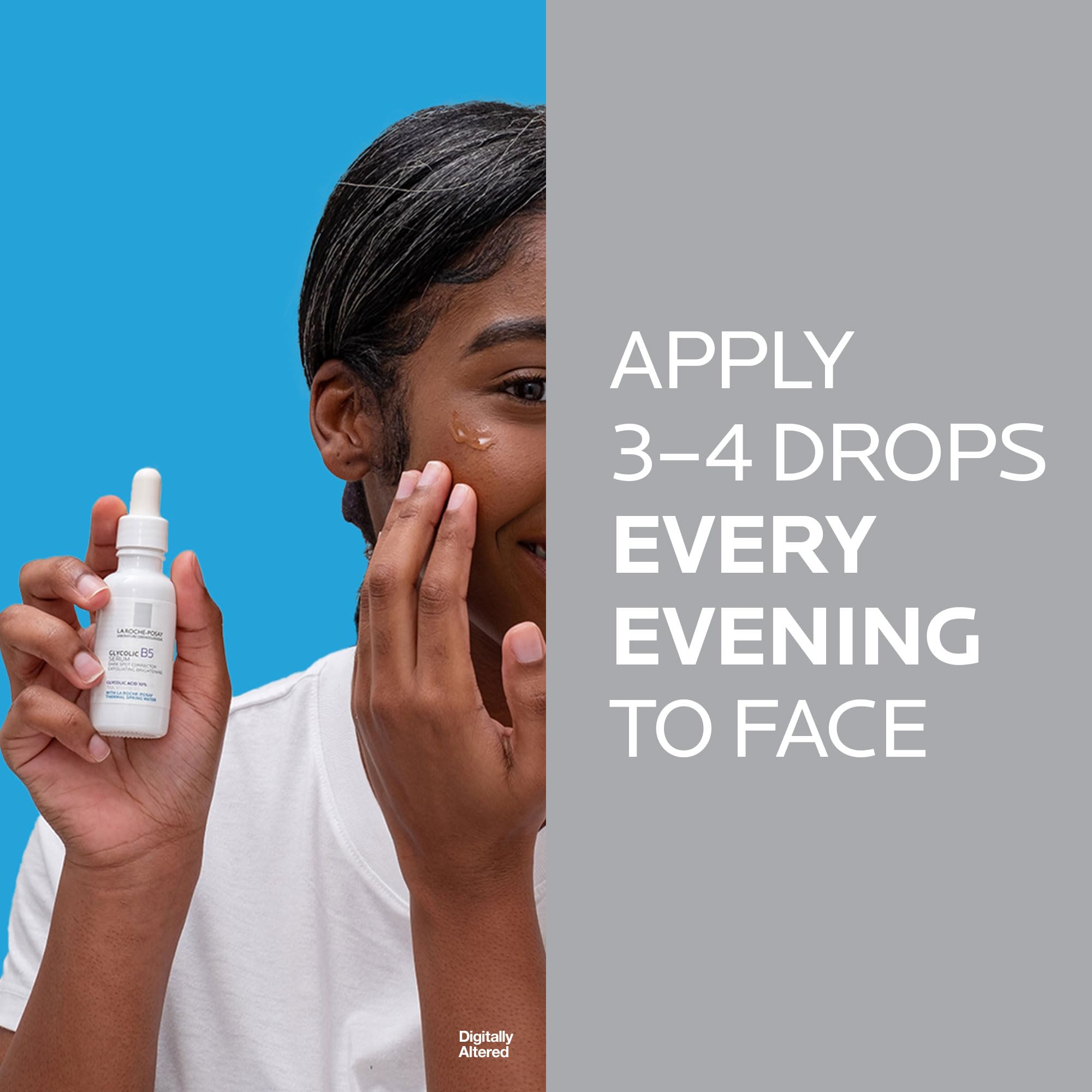 La Roche-Posay Glycolic B5 serum after 2 weeks appears brighter.