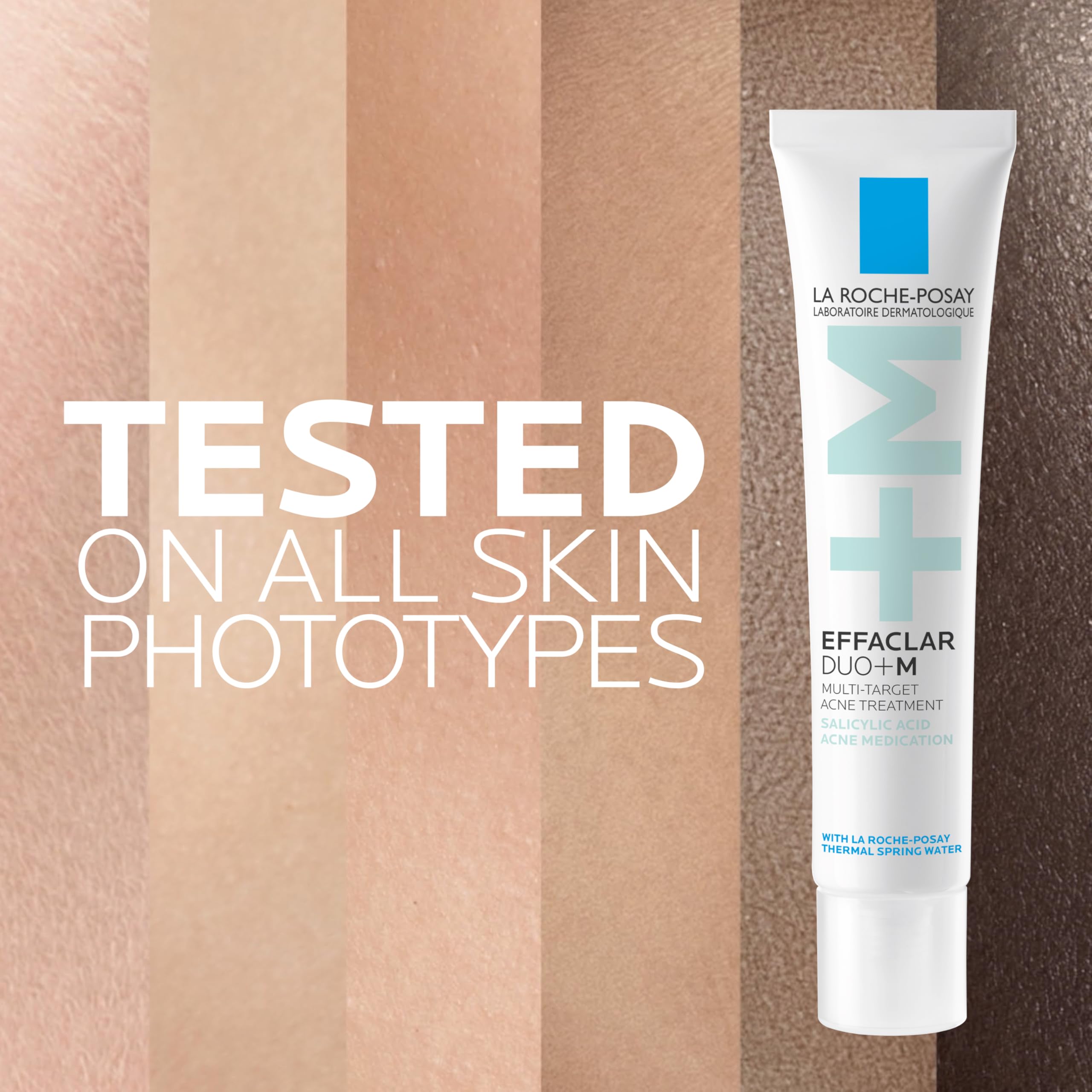 La Roche-Posay LHA exfoliation action closeup showing skin renewal.
