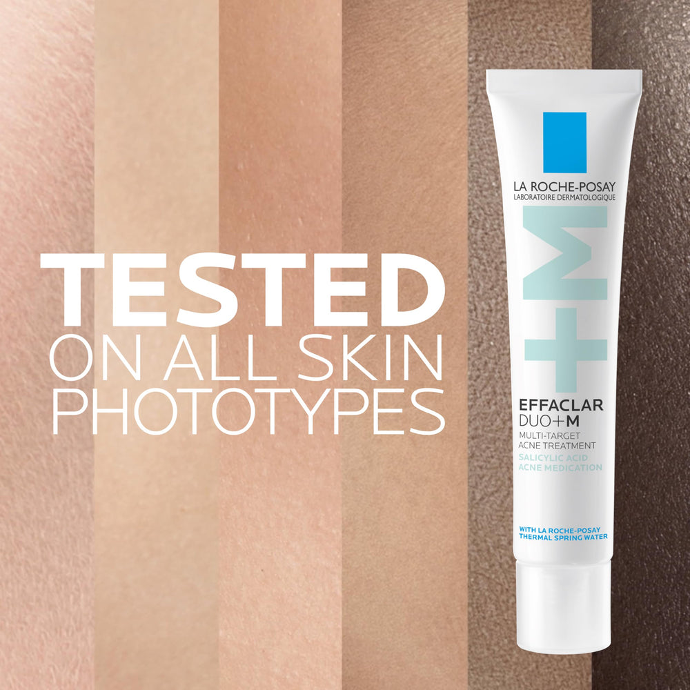 La Roche-Posay LHA exfoliation action closeup showing skin renewal.